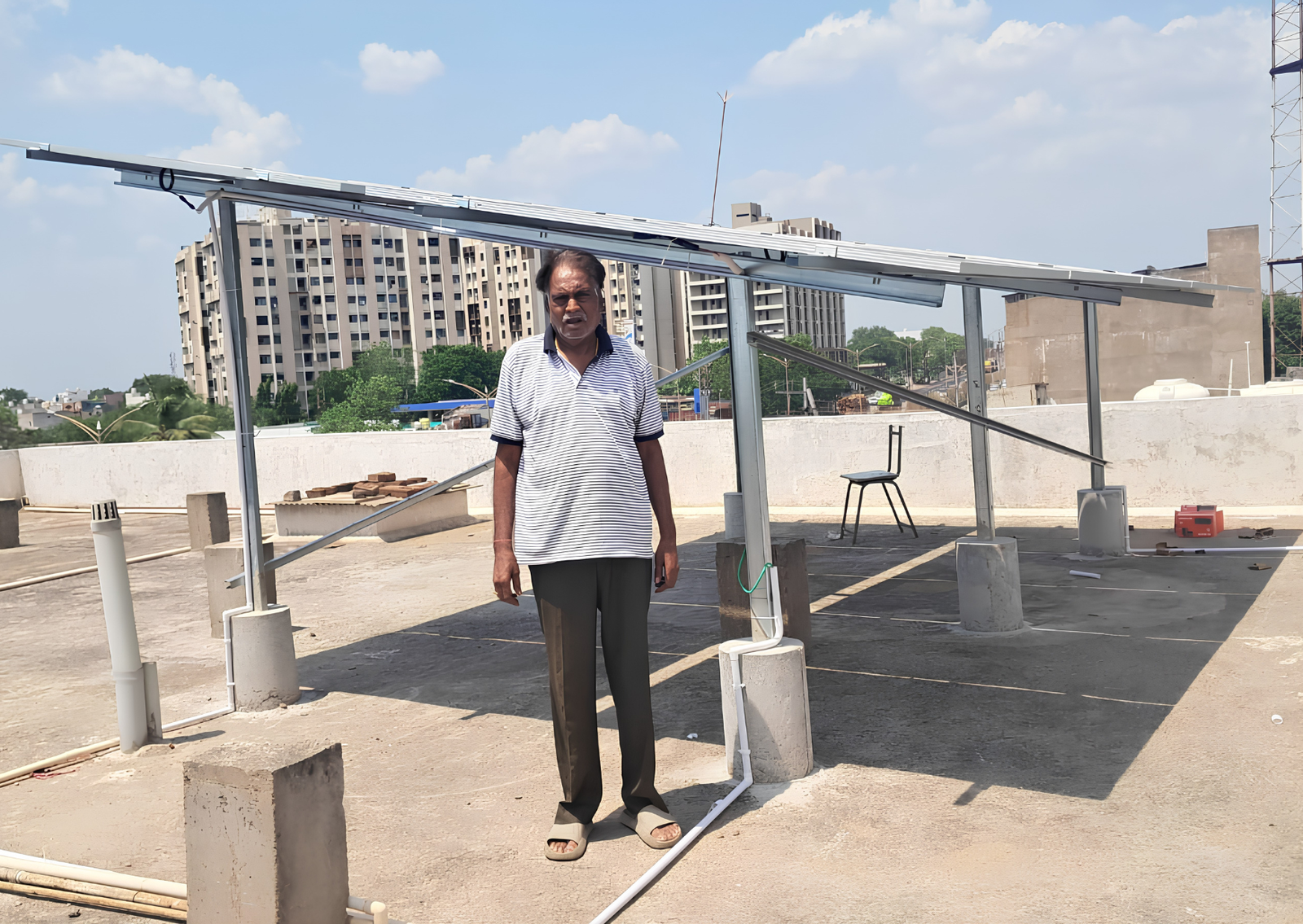 Gupta Agro Solar installation for a client in Bhilai, Chhattisgarh